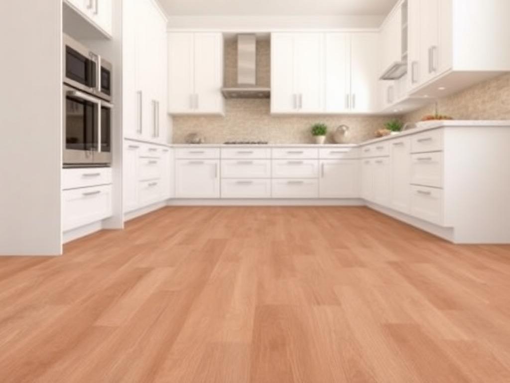 Luxury vinyl plank flooring in a kitchen