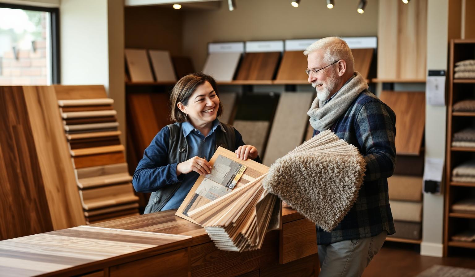 Free flooring consultation with a Carroll Iowa homeowner